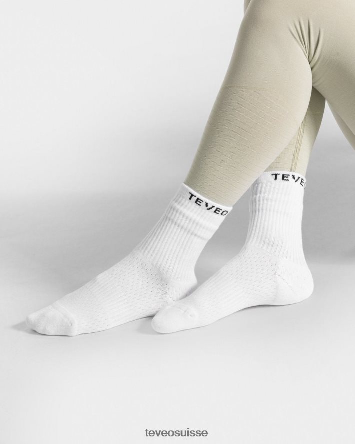 vêtements femmes TEVEO 40204P271 chaussettes à air (2 pièces) blanc