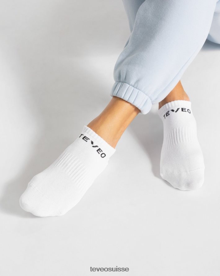 vêtements femmes TEVEO 40204P279 chaussettes de sport (2 pièces) blanc