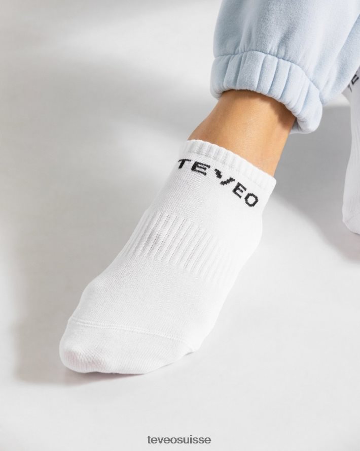 vêtements femmes TEVEO 40204P279 chaussettes de sport (2 pièces) blanc