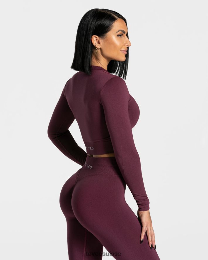 vêtements femmes TEVEO 40204P174 veste zippée tendance prune