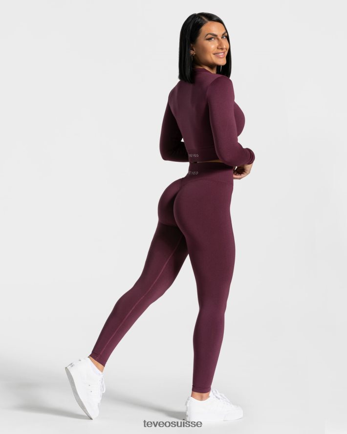 vêtements femmes TEVEO 40204P174 veste zippée tendance prune