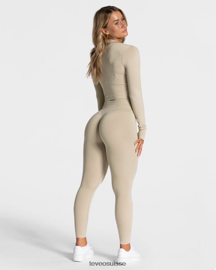 vêtements femmes TEVEO 40204P175 veste zippée tendance sable