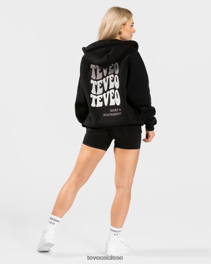 vêtements femmes TEVEO 40204P12 veste oversize bonbons noir