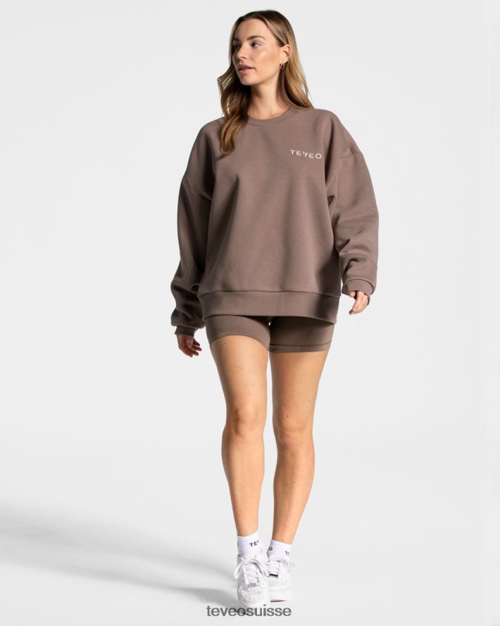 vêtements femmes TEVEO 40204P14 pull oversize emblématique moka