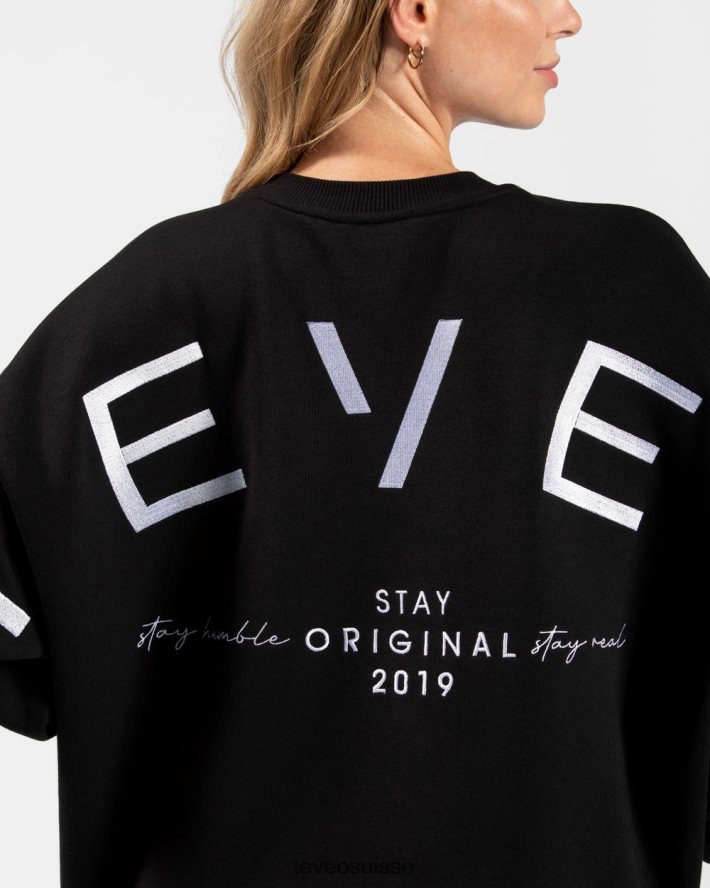 vêtements femmes TEVEO 40204P16 pull oversize emblématique noir