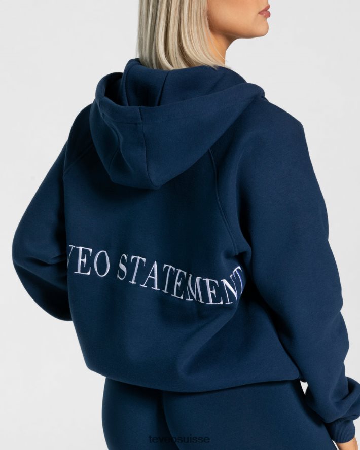 vêtements femmes TEVEO 40204P21 veste oversize tendance bleu foncé