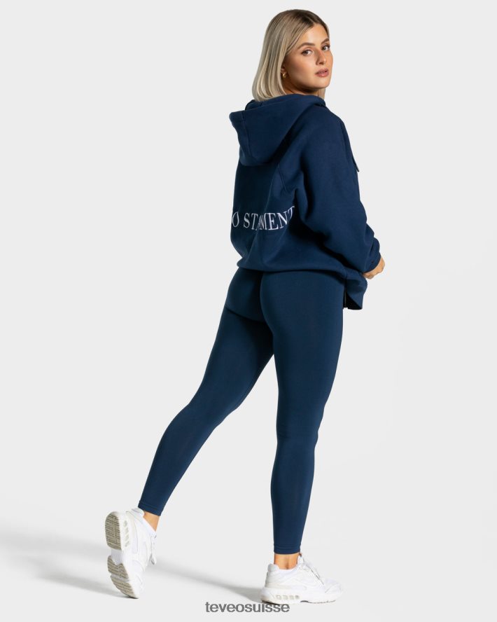 vêtements femmes TEVEO 40204P21 veste oversize tendance bleu foncé