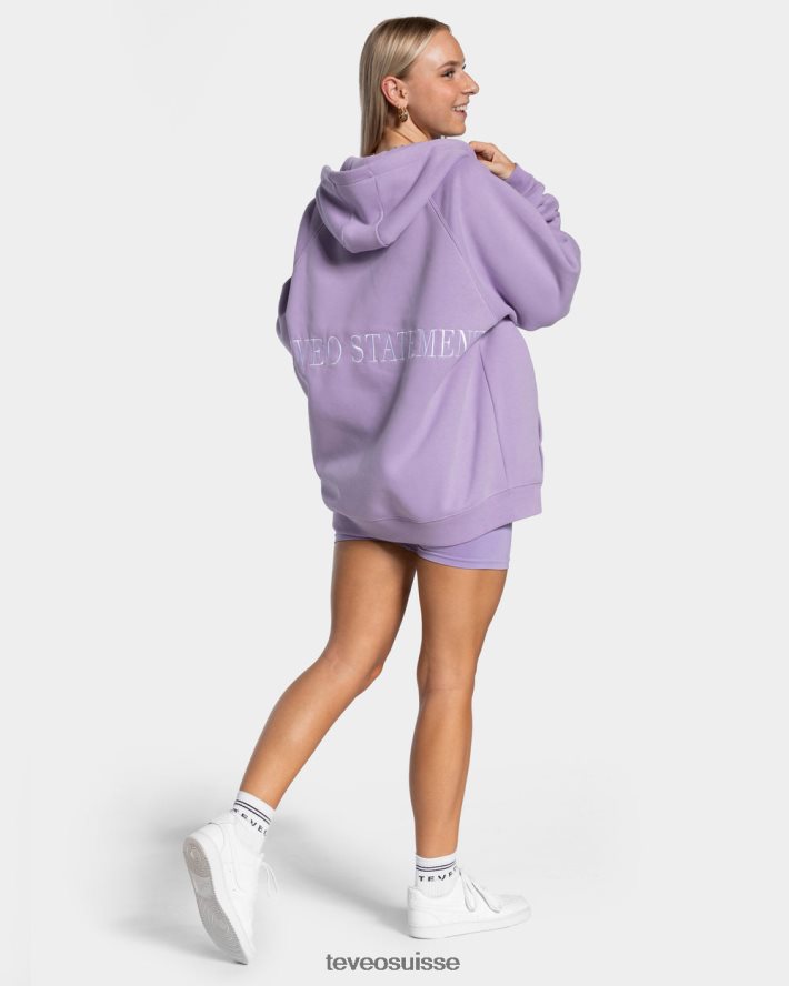 vêtements femmes TEVEO 40204P22 veste oversize tendance lilas
