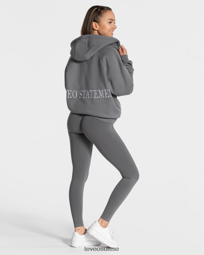 vêtements femmes TEVEO 40204P23 veste oversize tendance graphite