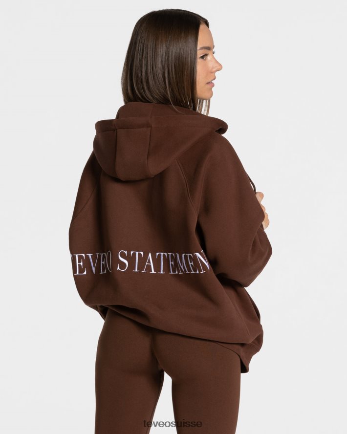 vêtements femmes TEVEO 40204P25 veste oversize tendance café