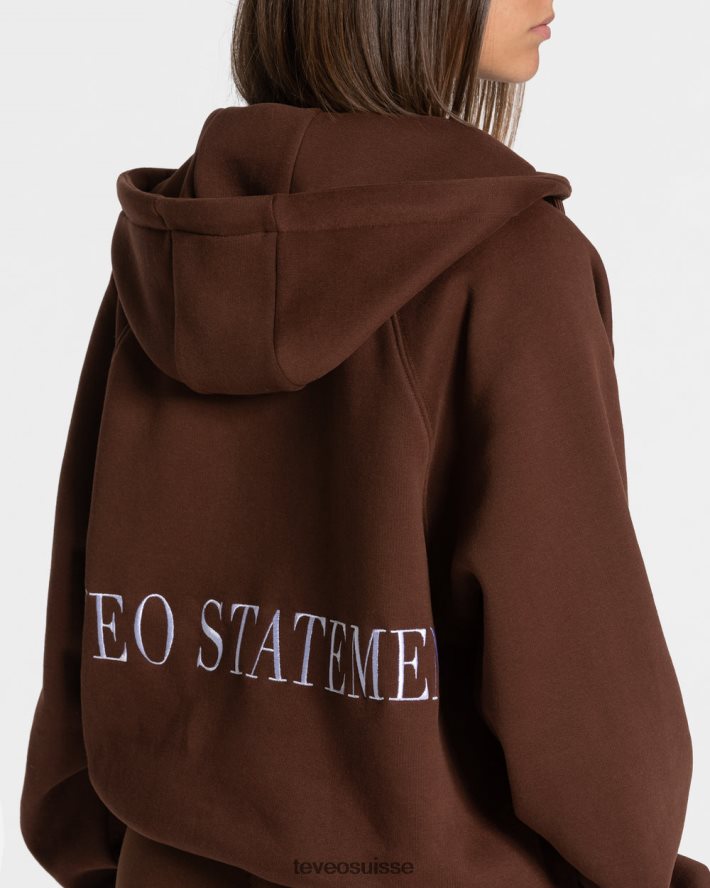 vêtements femmes TEVEO 40204P25 veste oversize tendance café