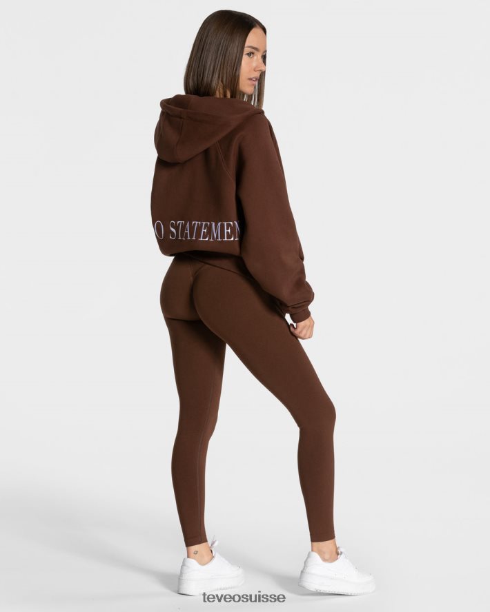 vêtements femmes TEVEO 40204P25 veste oversize tendance café