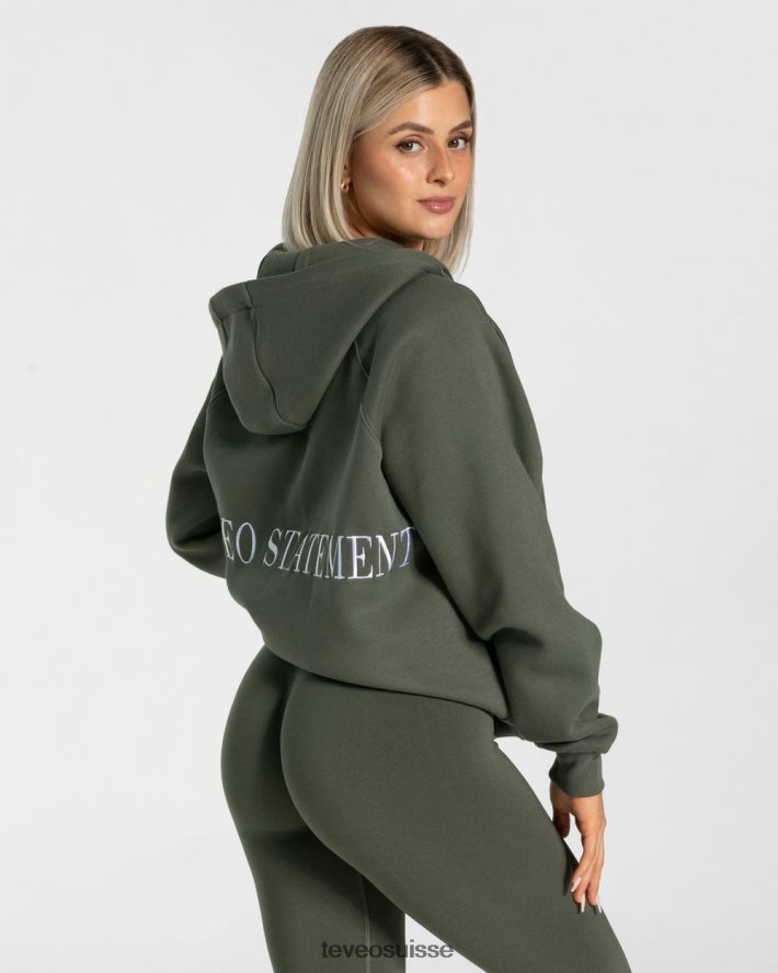 vêtements femmes TEVEO 40204P26 veste oversize tendance kaki