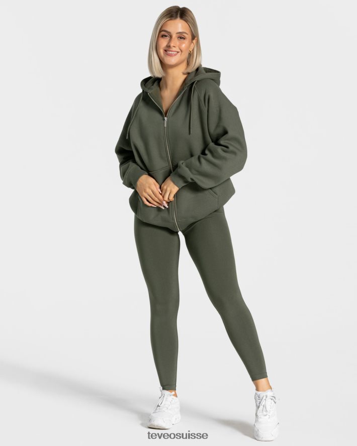vêtements femmes TEVEO 40204P26 veste oversize tendance kaki