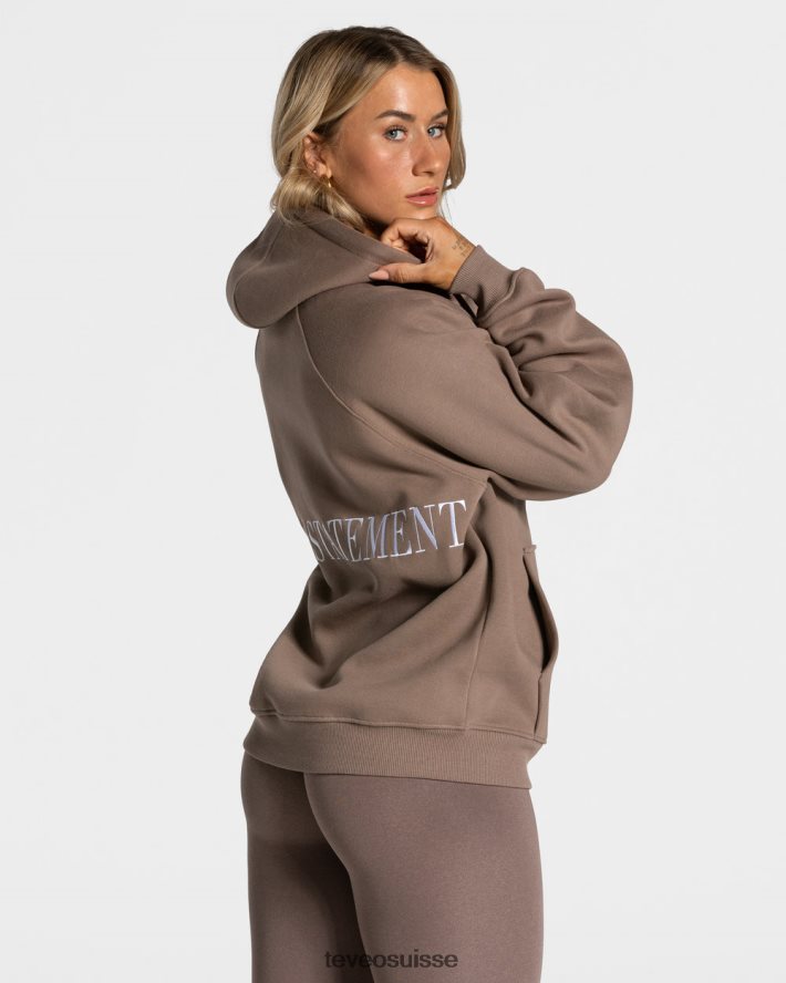 vêtements femmes TEVEO 40204P27 veste oversize tendance moka