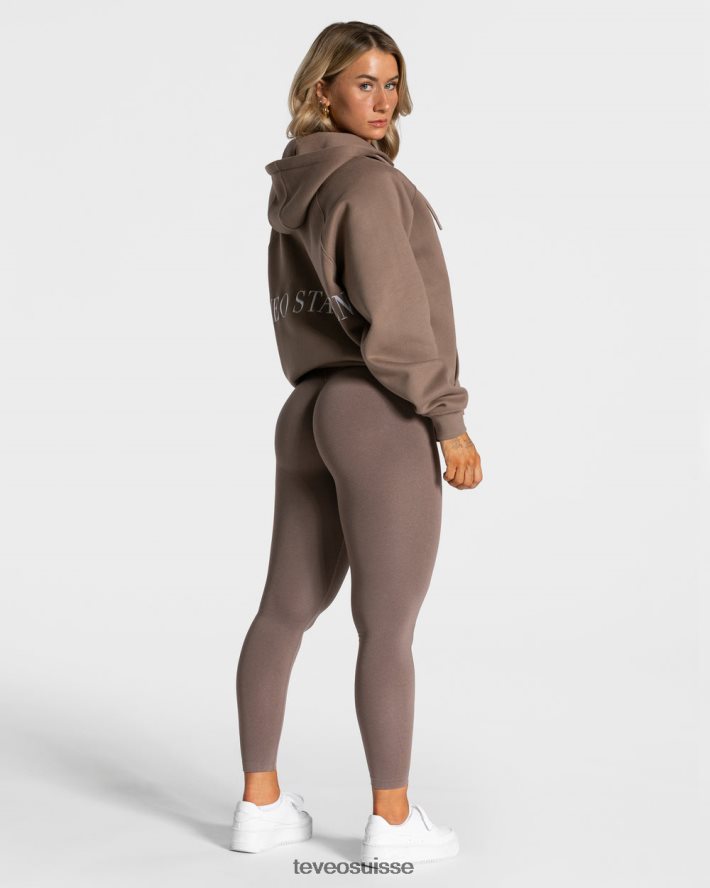 vêtements femmes TEVEO 40204P27 veste oversize tendance moka