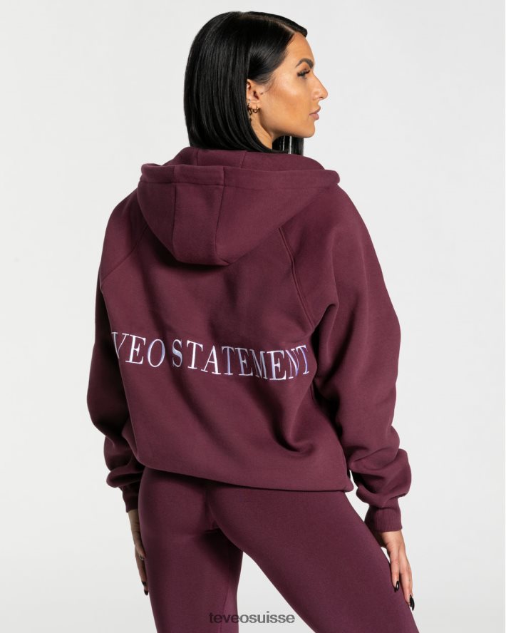 vêtements femmes TEVEO 40204P28 veste oversize tendance prune