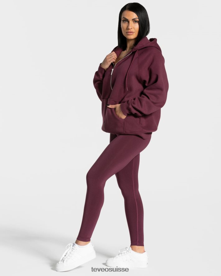 vêtements femmes TEVEO 40204P28 veste oversize tendance prune