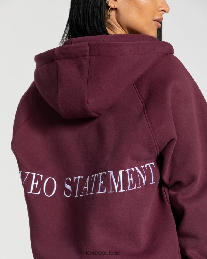 vêtements femmes TEVEO 40204P28 veste oversize tendance prune