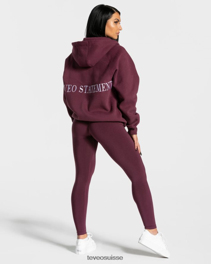 vêtements femmes TEVEO 40204P28 veste oversize tendance prune