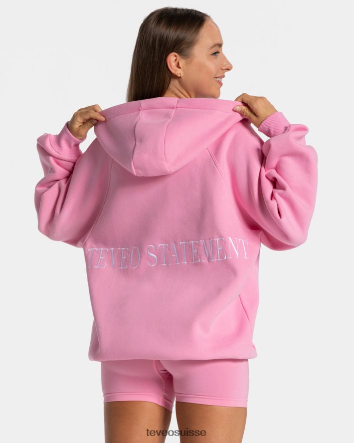 vêtements femmes TEVEO 40204P29 veste oversize tendance rose