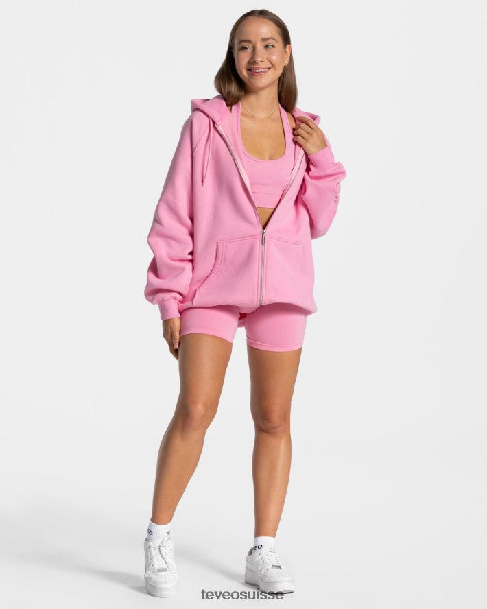 vêtements femmes TEVEO 40204P29 veste oversize tendance rose