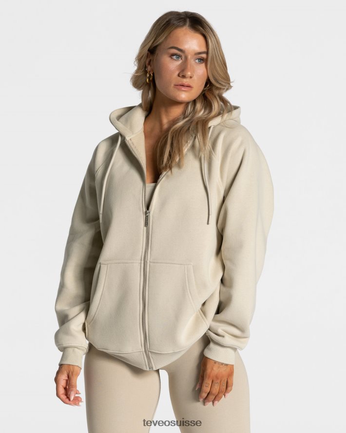 vêtements femmes TEVEO 40204P30 veste oversize tendance sable