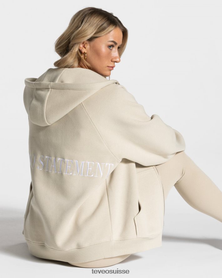 vêtements femmes TEVEO 40204P30 veste oversize tendance sable