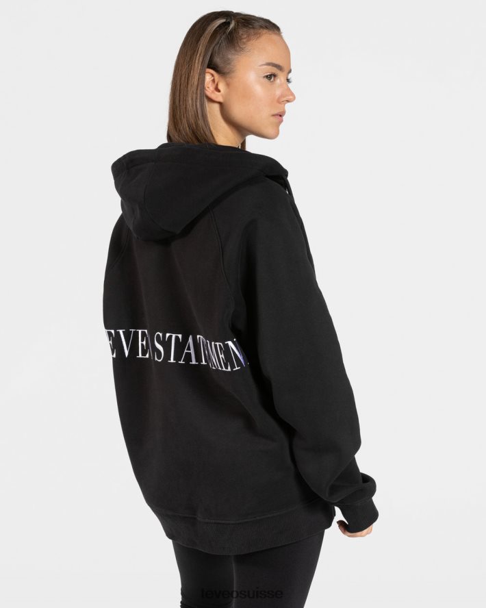 vêtements femmes TEVEO 40204P31 veste oversize tendance noir