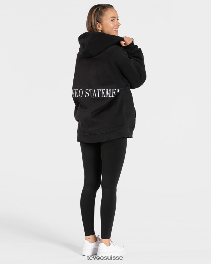 vêtements femmes TEVEO 40204P31 veste oversize tendance noir