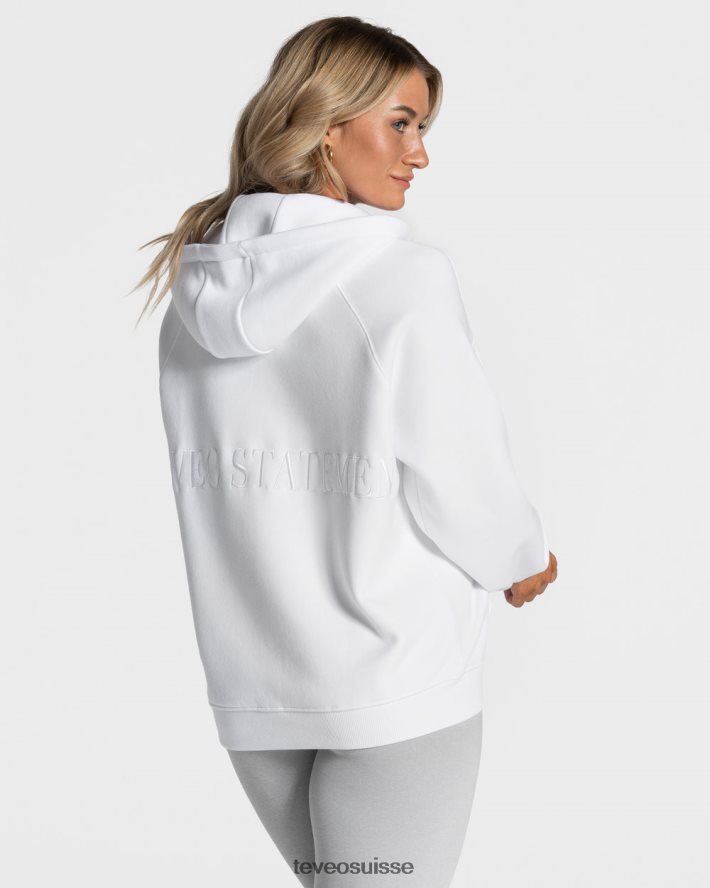 vêtements femmes TEVEO 40204P33 veste oversize tendance blanc