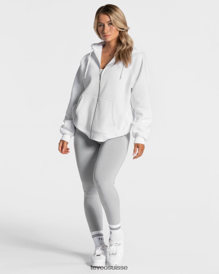 vêtements femmes TEVEO 40204P33 veste oversize tendance blanc