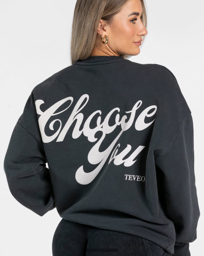 vêtements femmes TEVEO 40204P5 pull oversize acide noir