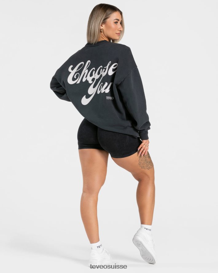 vêtements femmes TEVEO 40204P5 pull oversize acide noir