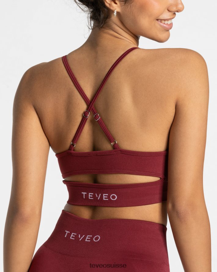 vêtements femmes TEVEO 40204P288 élever bh vin rouge