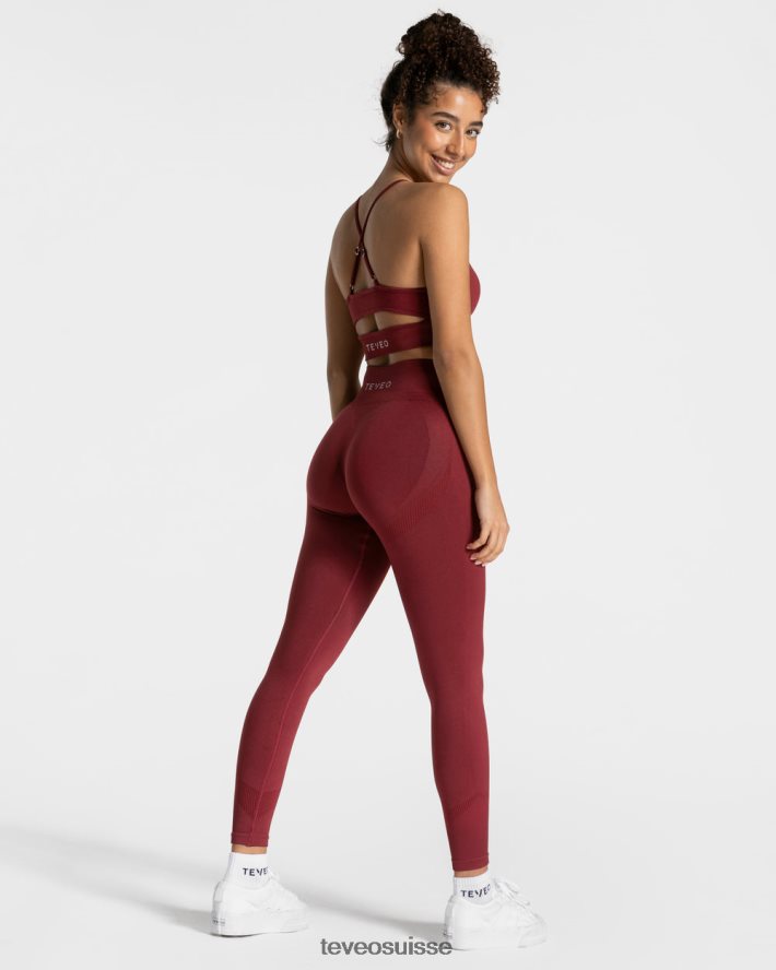 vêtements femmes TEVEO 40204P288 élever bh vin rouge
