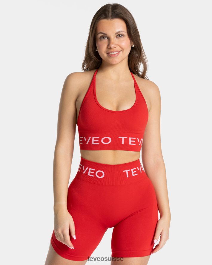 vêtements femmes TEVEO 40204P295 porte-cou signature bh rouge