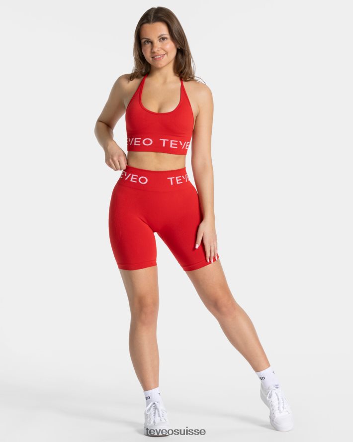 vêtements femmes TEVEO 40204P295 porte-cou signature bh rouge