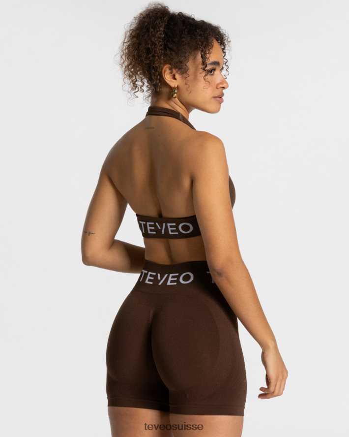 vêtements femmes TEVEO 40204P298 signature torsadée bh marron foncé