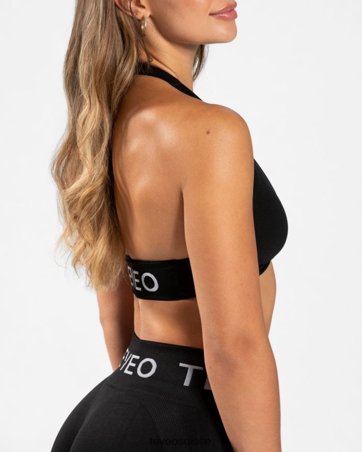 vêtements femmes TEVEO 40204P301 signature torsadée bh noir