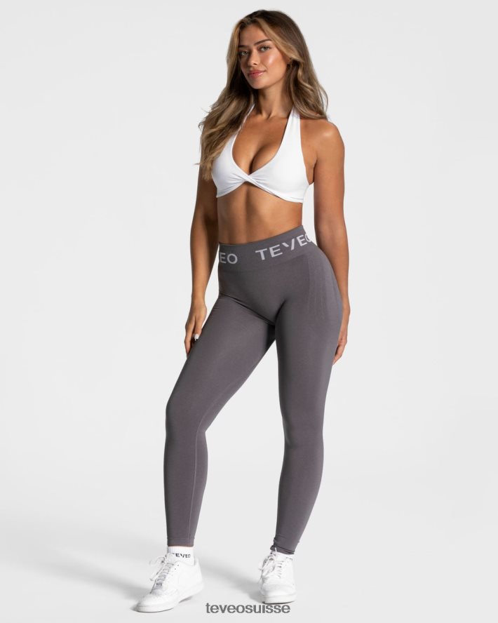 vêtements femmes TEVEO 40204P302 signature torsadée bh blanc