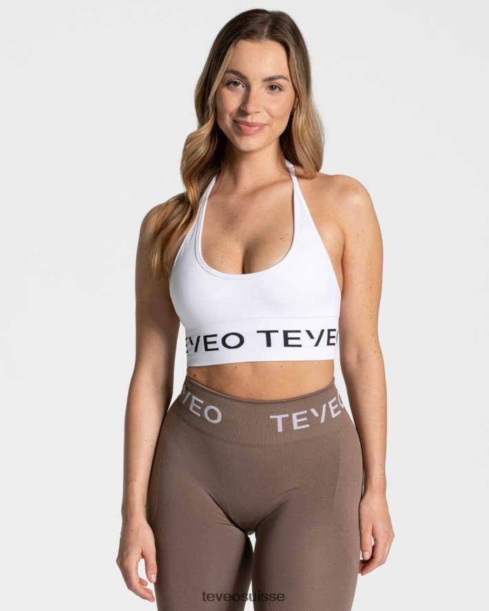 vêtements femmes TEVEO 40204P304 porte-cou signature bh blanc