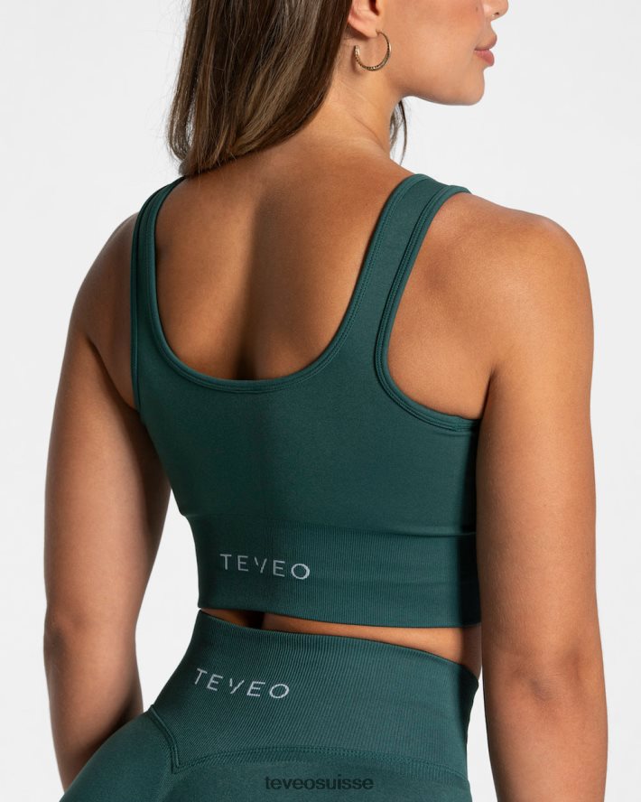 vêtements femmes TEVEO 40204P309 sensation bh vert foncé