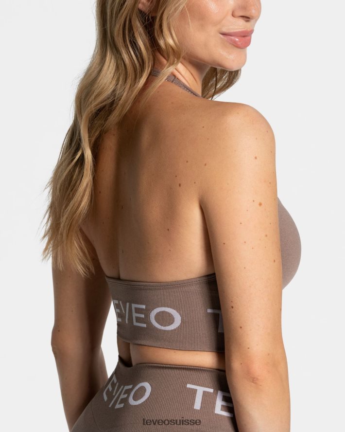 vêtements femmes TEVEO 40204P312 porte-cou signature bh moka