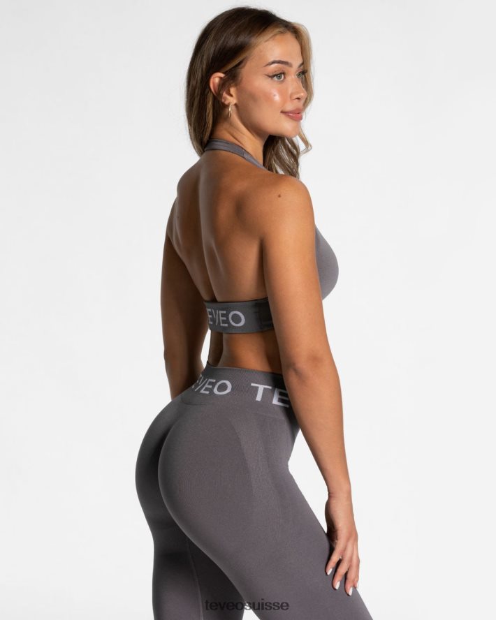 vêtements femmes TEVEO 40204P313 signature torsadée bh graphite