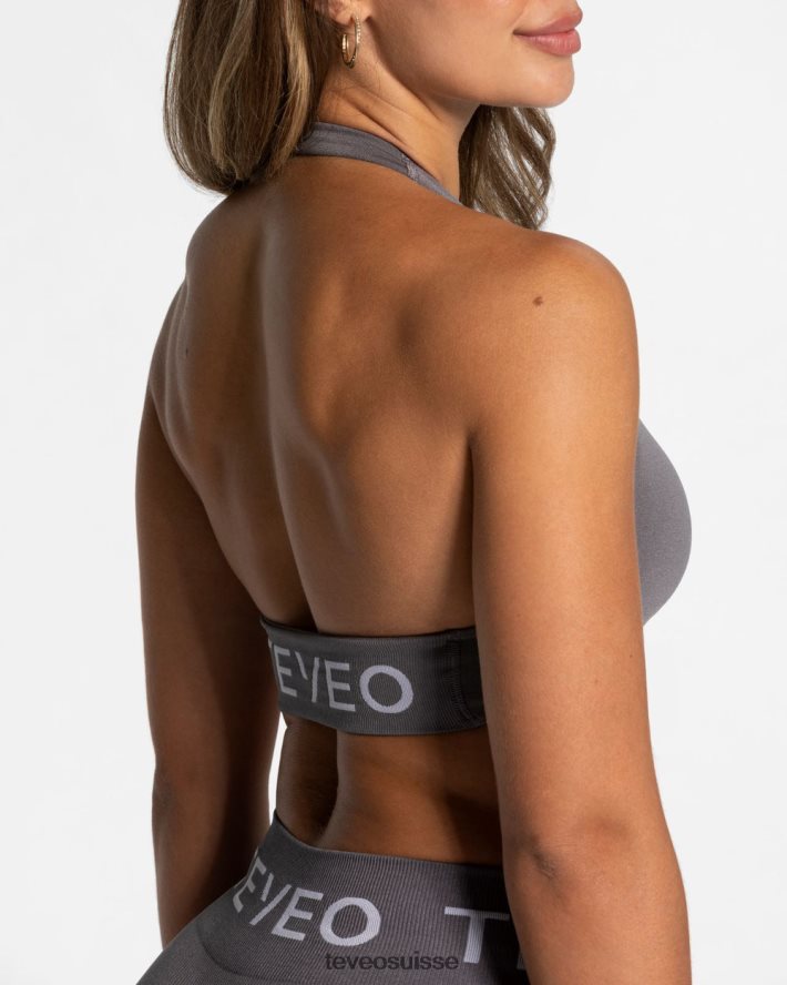 vêtements femmes TEVEO 40204P313 signature torsadée bh graphite