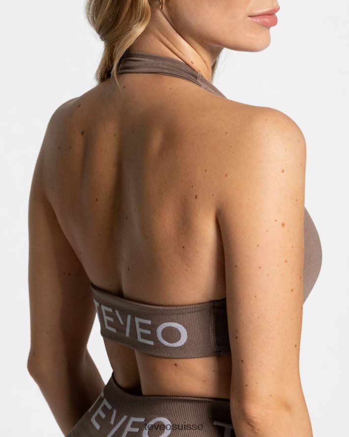 vêtements femmes TEVEO 40204P314 signature torsadée bh moka