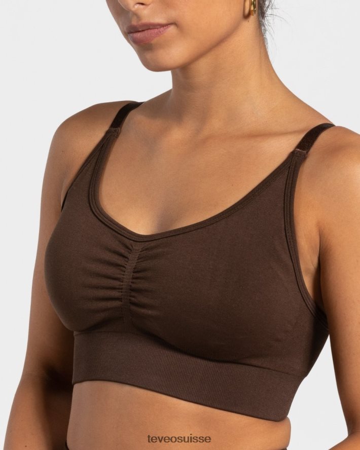vêtements femmes TEVEO 40204P315 charmant chouchou bh brun