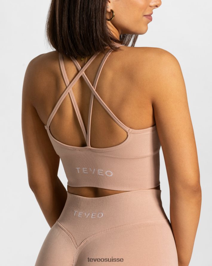 vêtements femmes TEVEO 40204P318 déclaration bh vieux rose