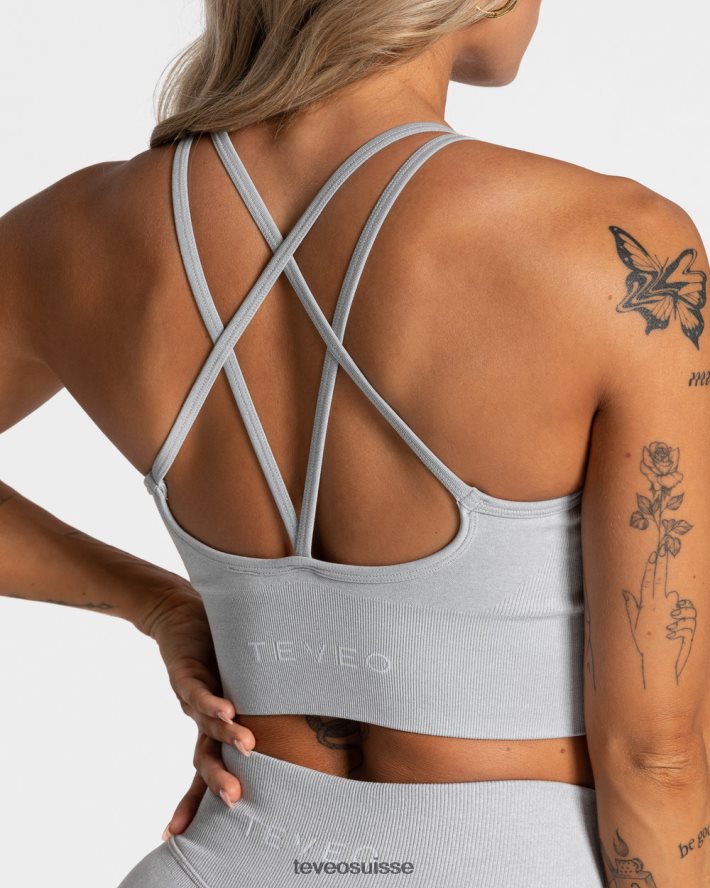 vêtements femmes TEVEO 40204P324 déclaration bh gris clair